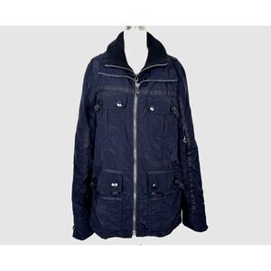 G.E.T. Equipment Full Zip Waterproof Coat Utility Jacket L Blue Outdoor Skiing